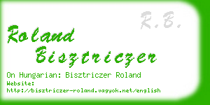 roland bisztriczer business card